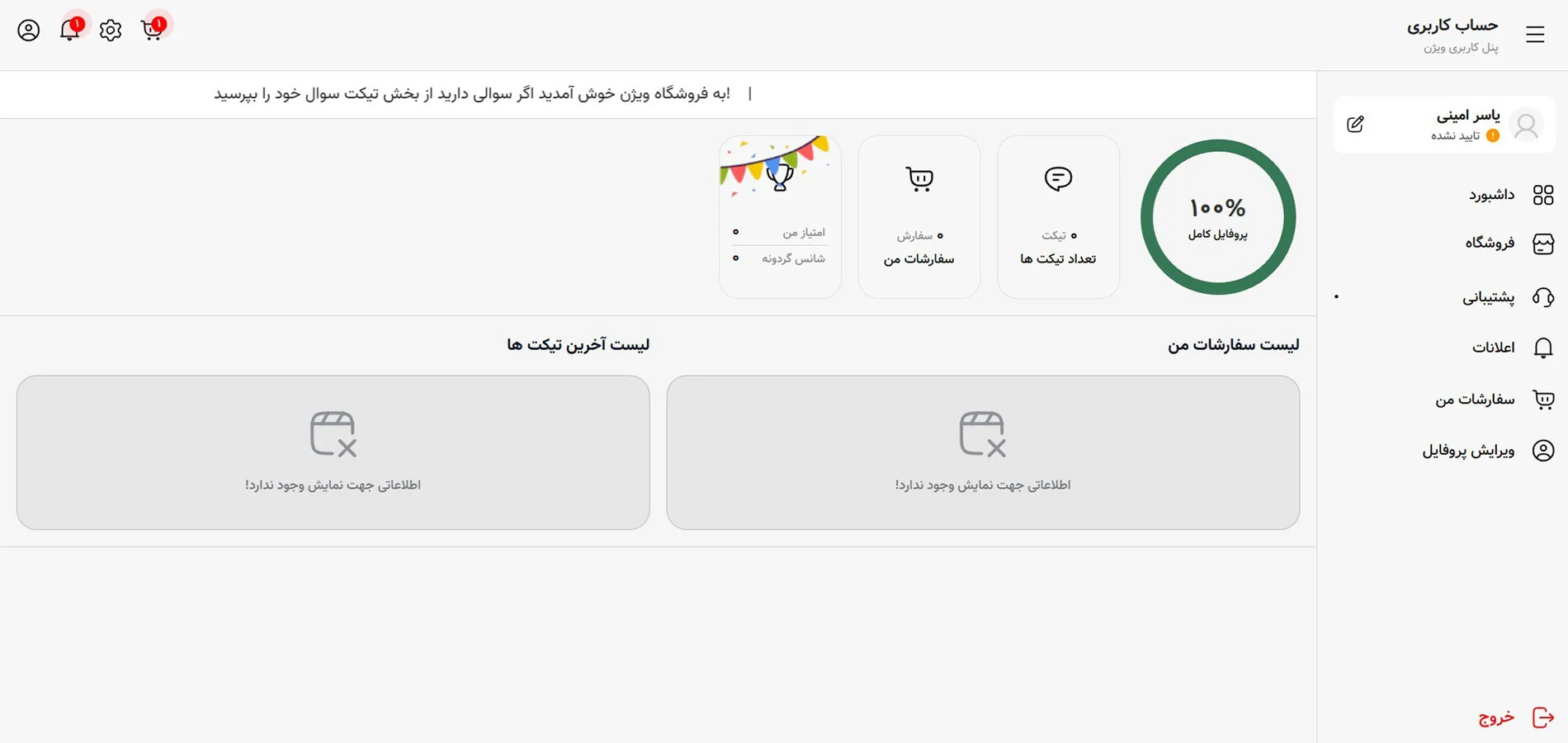 طراحی سایت فروشگاهی ویژن